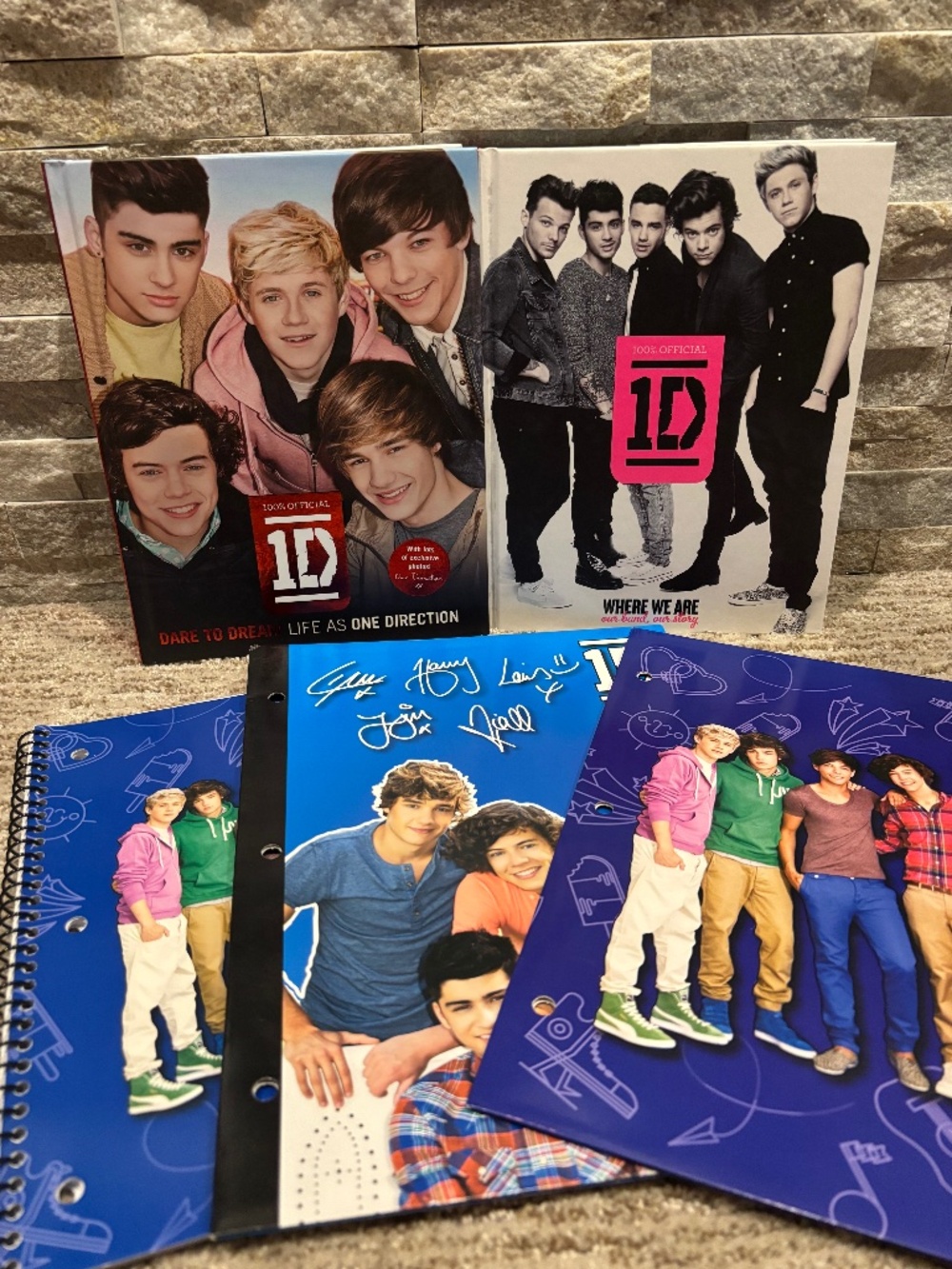 One Direction Books And Stationery Fan Bundle
